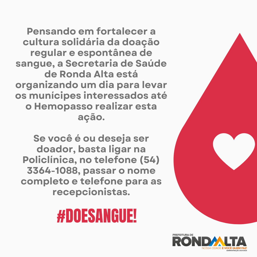 Se você não puder ajudar doando sangue, então ajude compartilhando essa informação